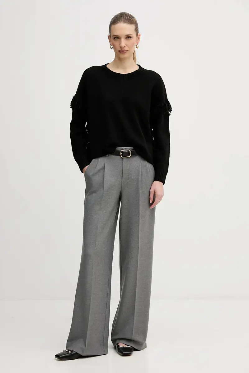 maglione con lana Nero miniatura 2