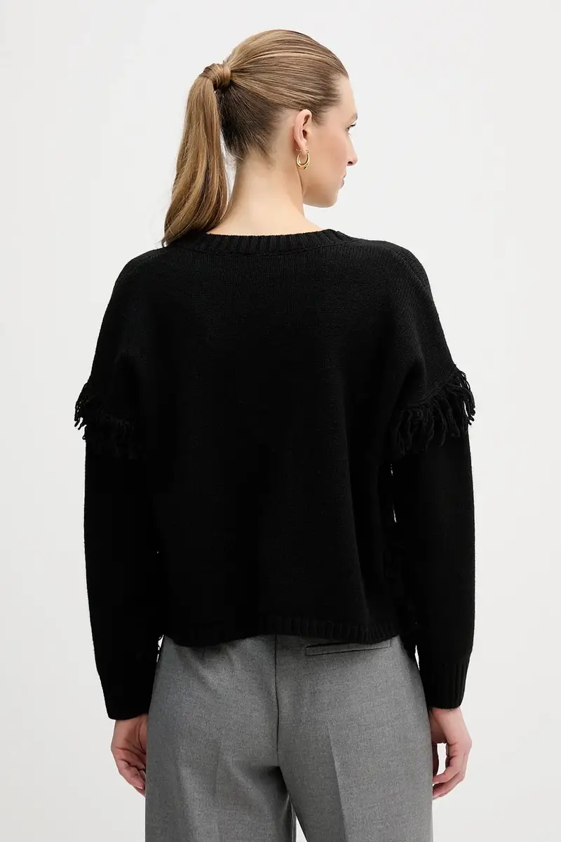 maglione con lana Nero miniatura 3