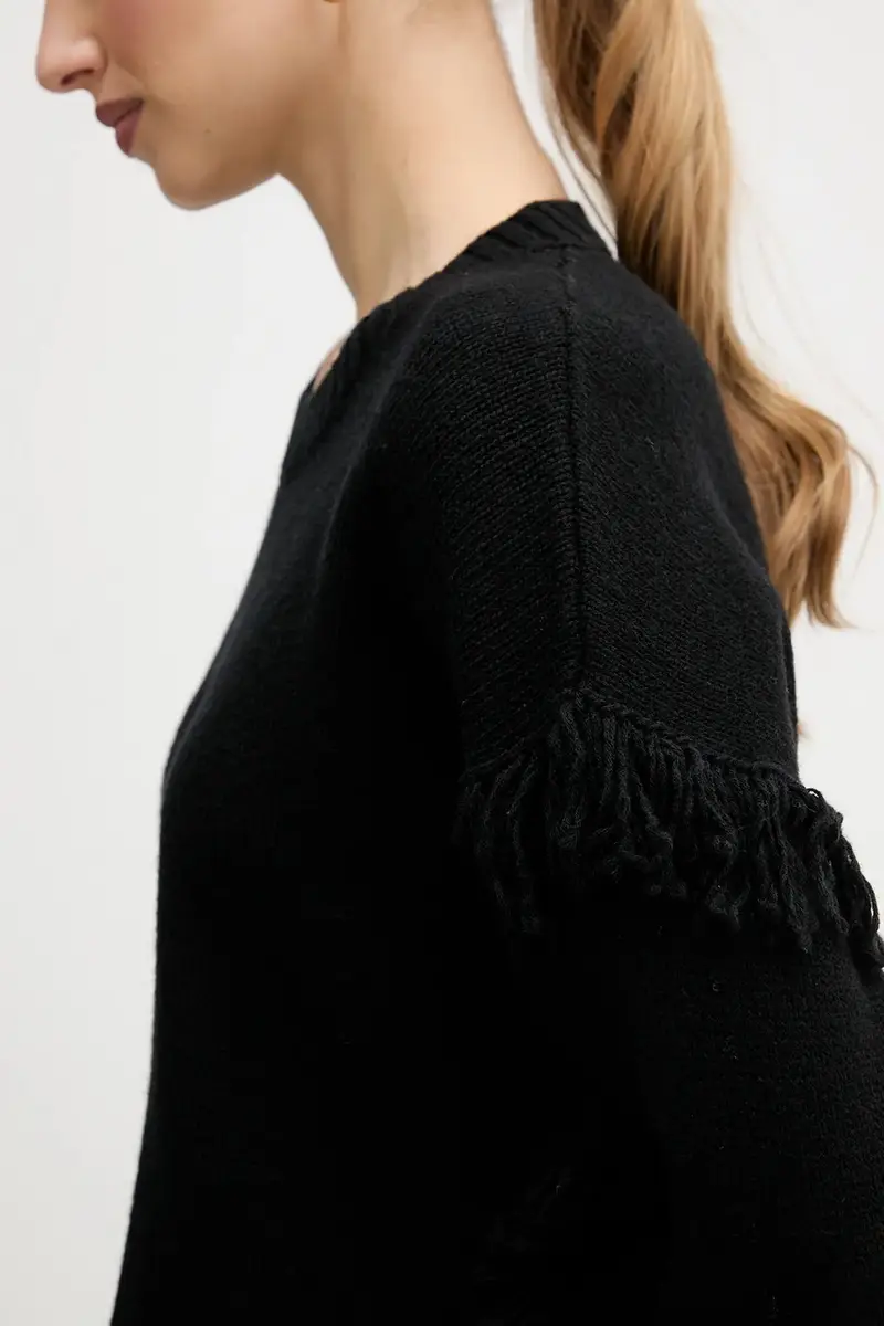 maglione con lana Nero miniatura 5