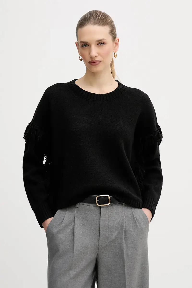 maglione con lana Nero