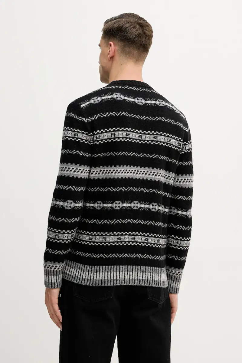 maglione con lana Nero miniatura 3