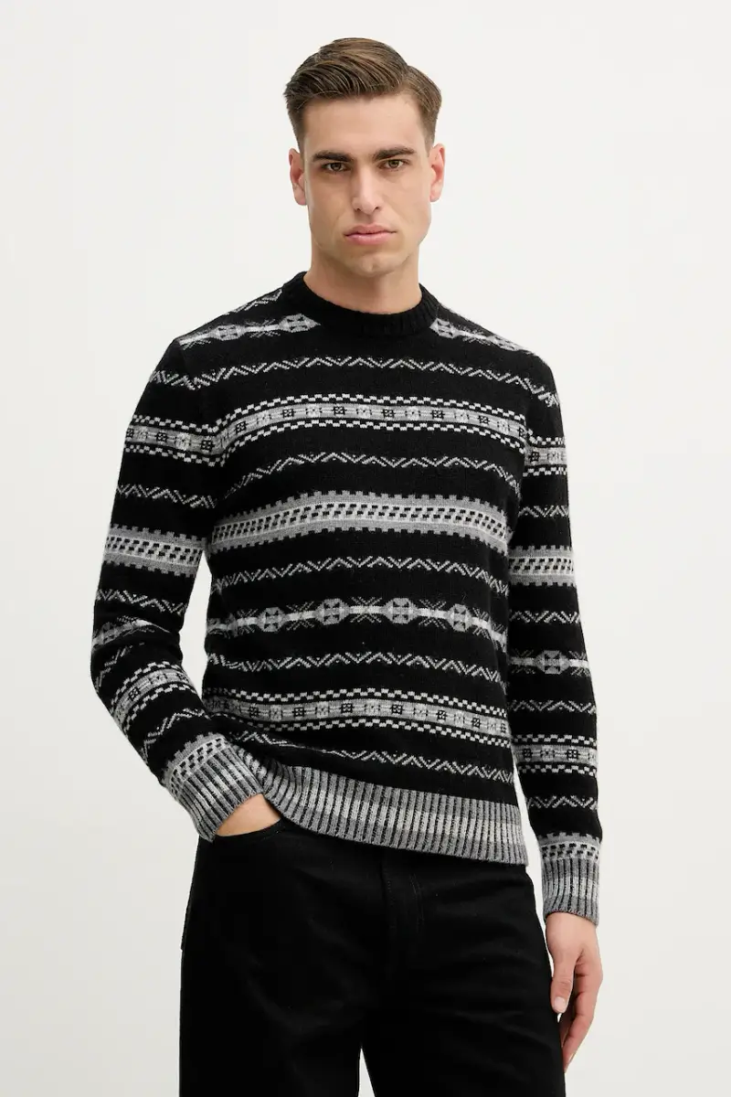 maglione con lana Nero