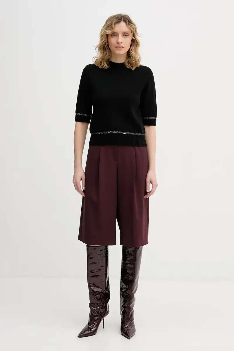 maglione con lana Nero miniatura 2