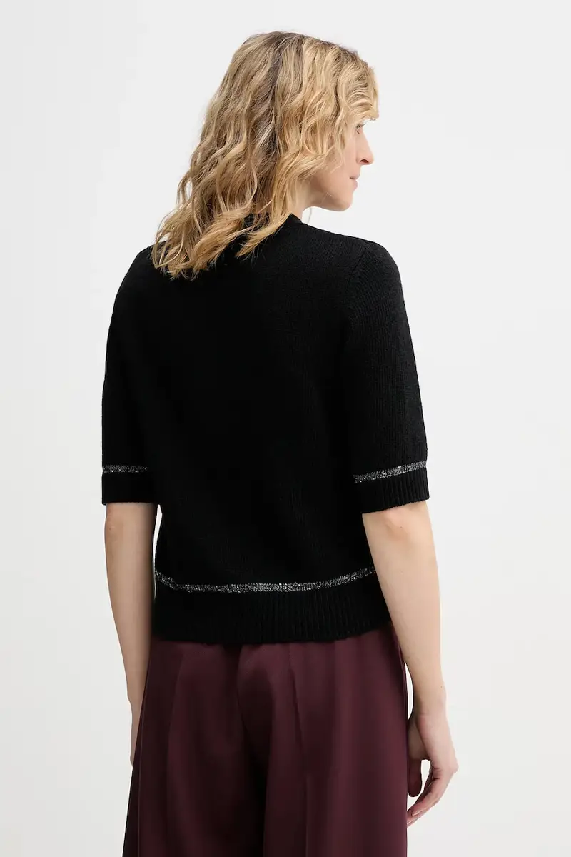 maglione con lana Nero miniatura 3