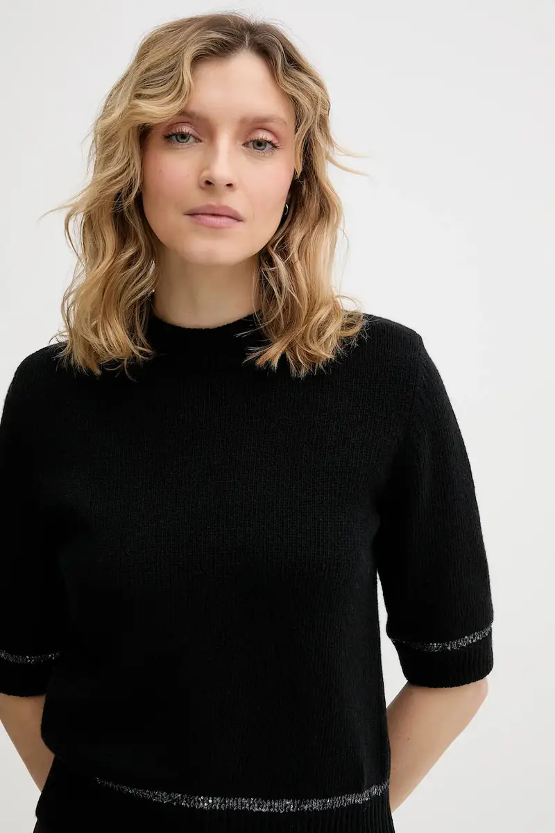 maglione con lana Nero miniatura 4