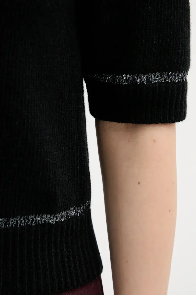 maglione con lana Nero miniatura 5