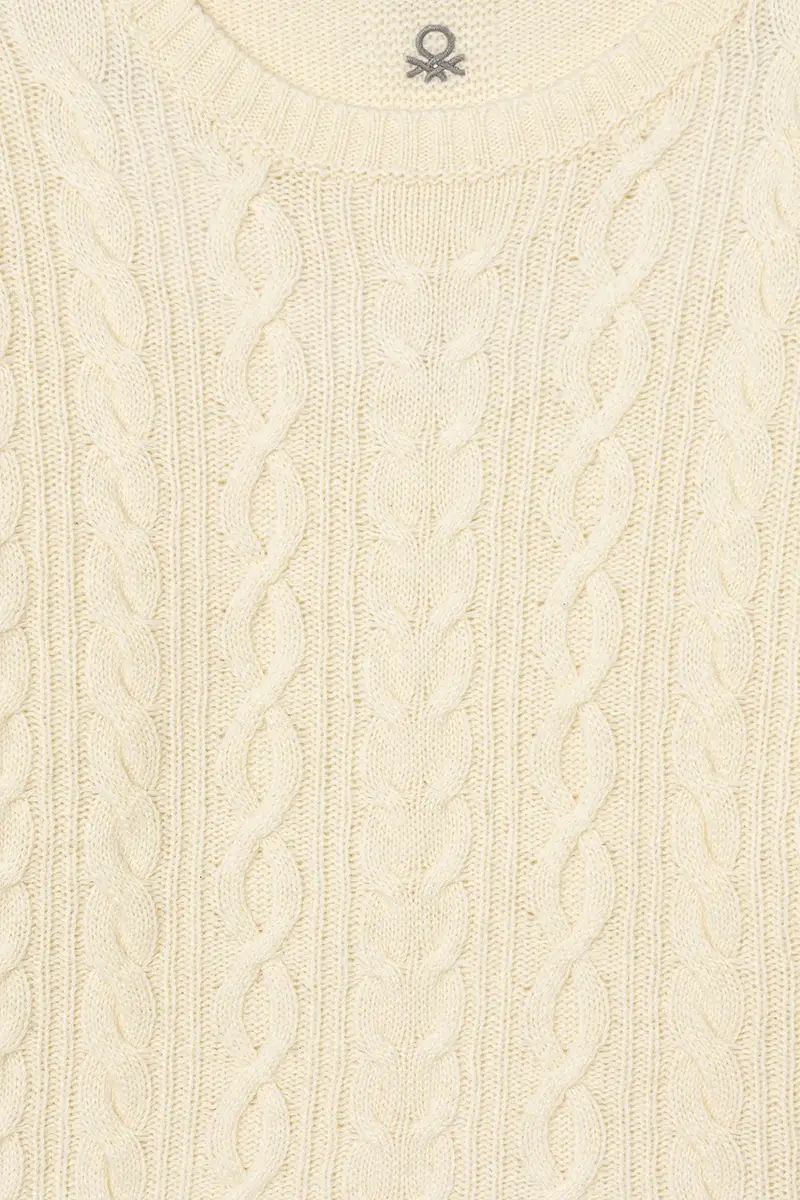 maglione con lana per bambini Beige miniatura 3