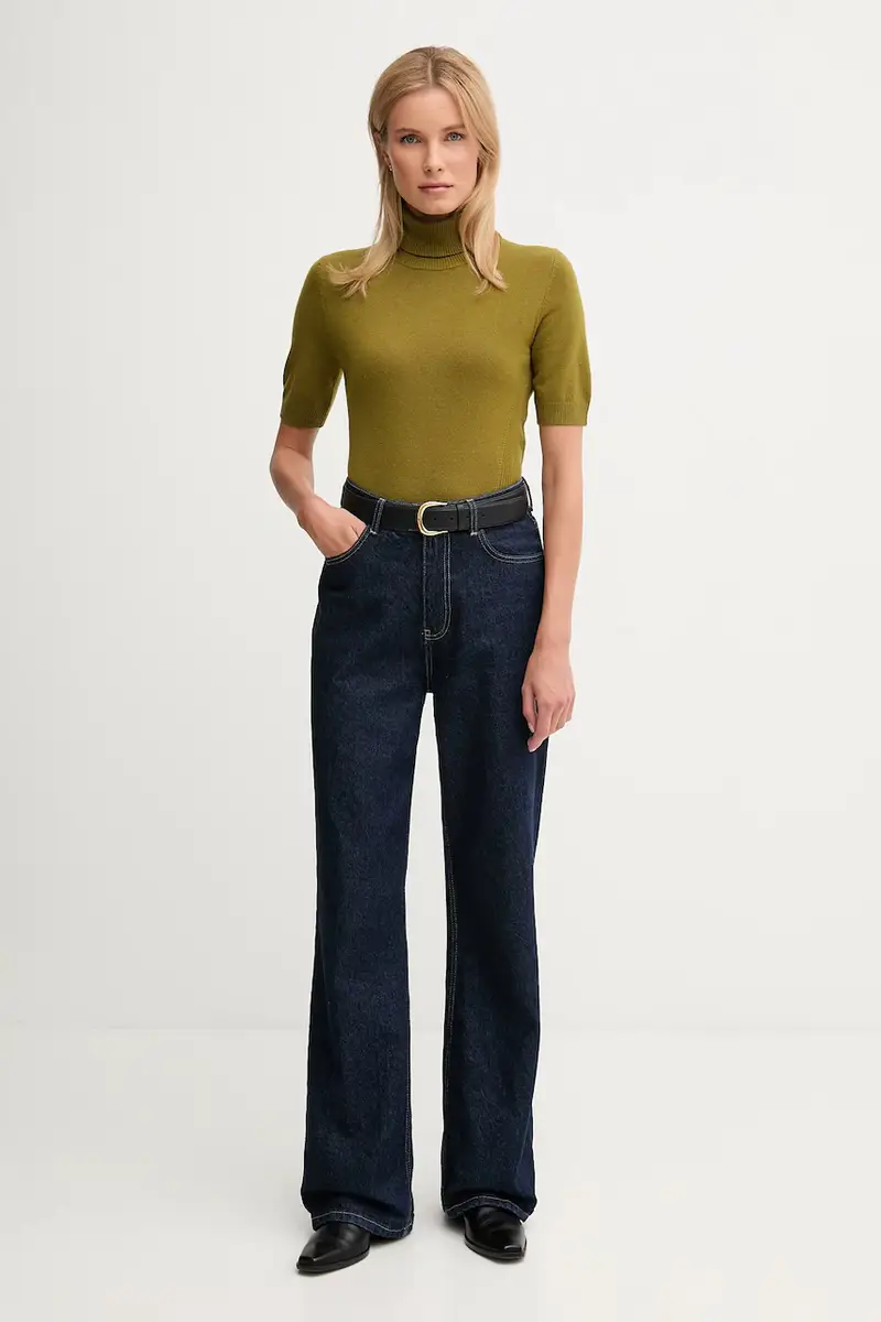 maglione con lana per bambini colore verde 102HD203X miniatura 2