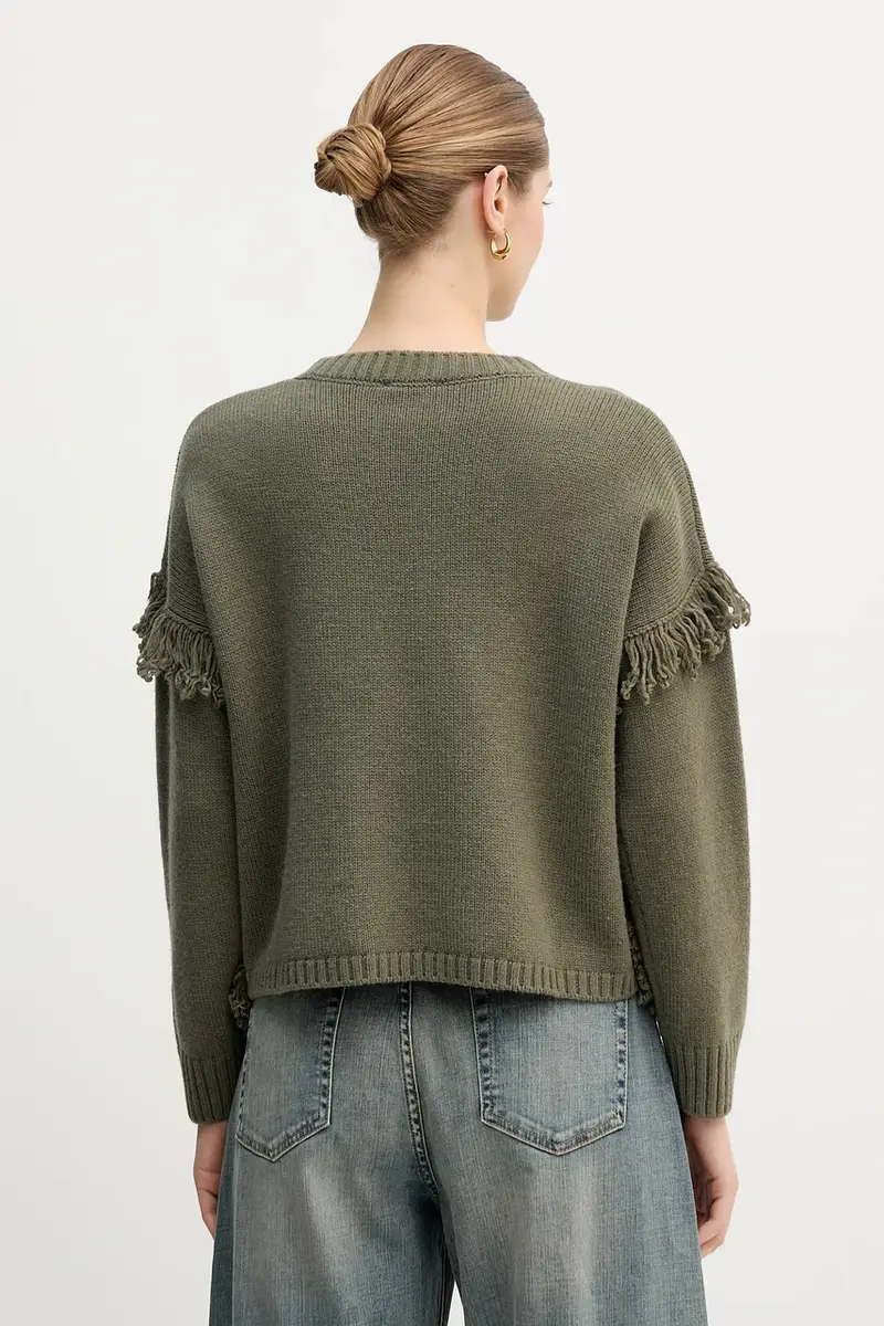 maglione con lana Verde miniatura 3