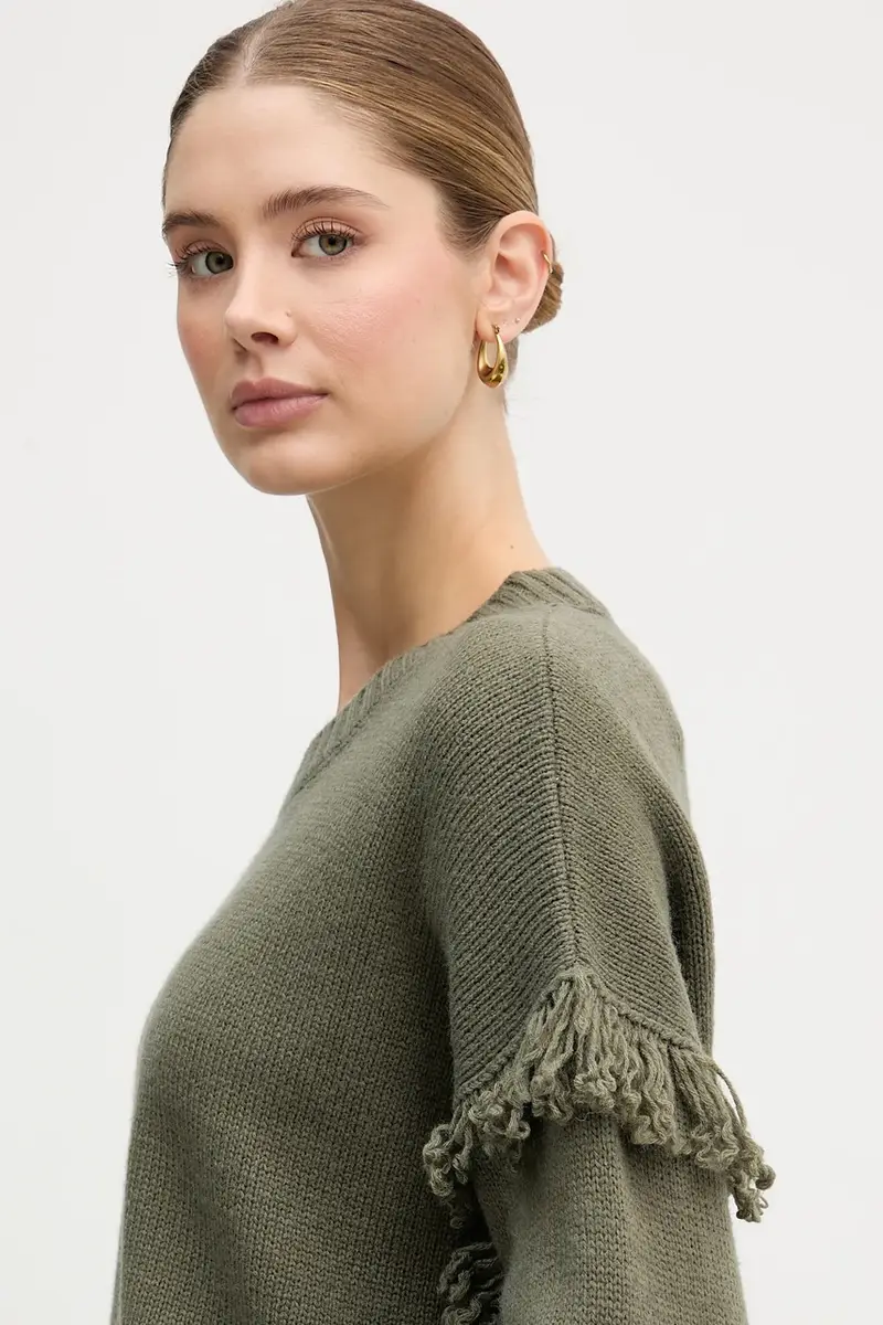 maglione con lana Verde miniatura 4