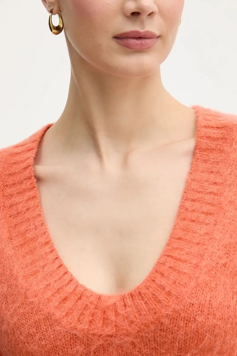 maglione con mohair Arancione miniatura 5
