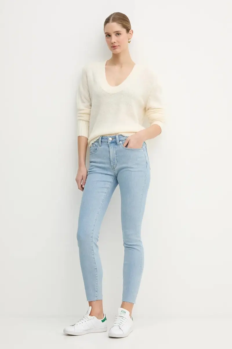 maglione con mohair Beige miniatura 2