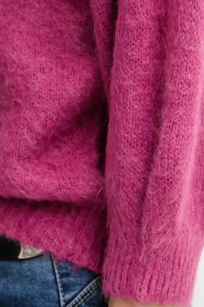 maglione con mohair colore rosa 1VAAD10F4 miniatura 5