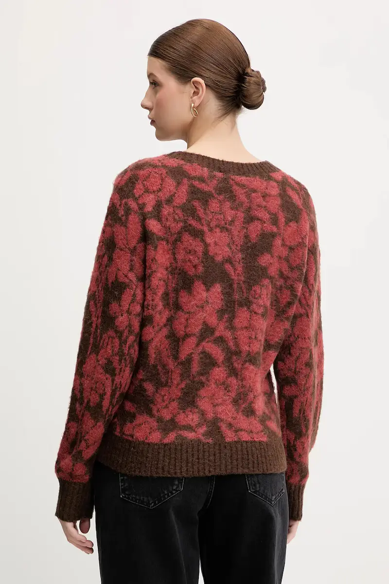 maglione con mohair Marrone miniatura 3