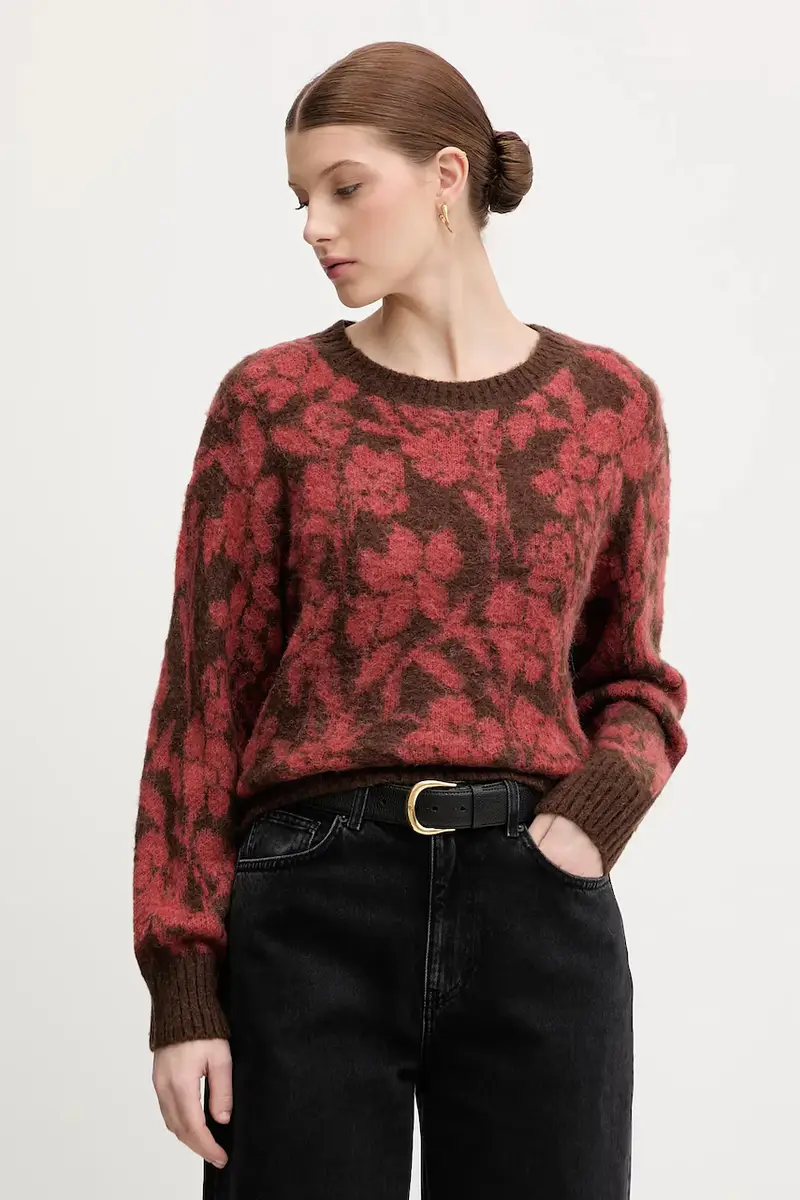 maglione con mohair Marrone