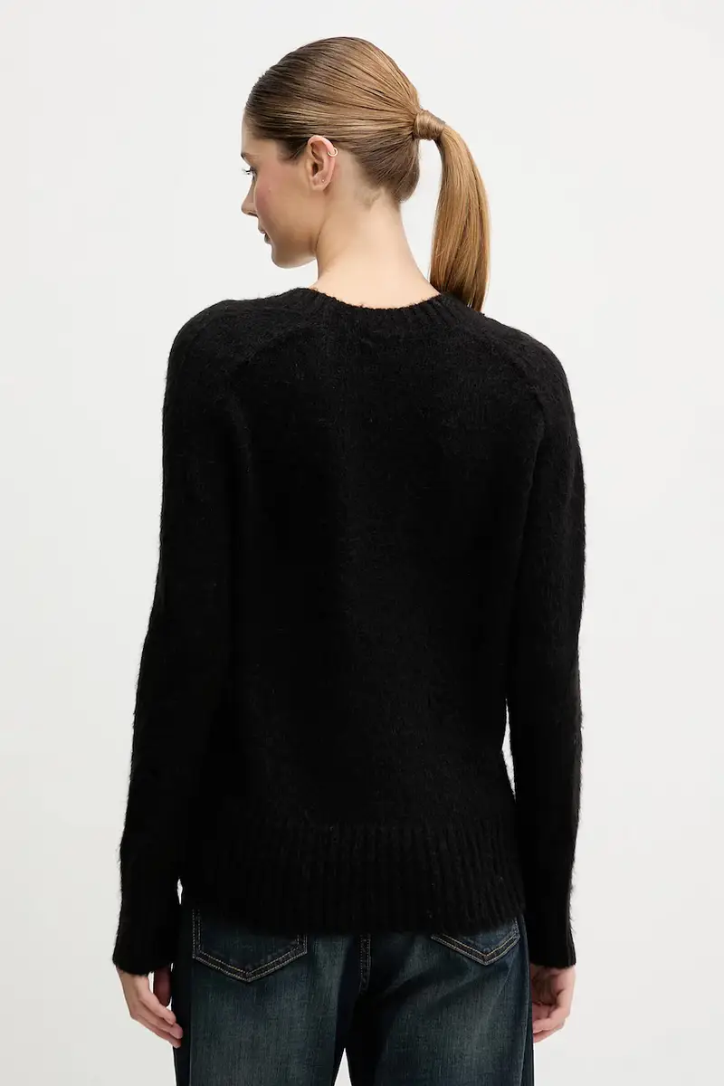 maglione con mohair Nero miniatura 3