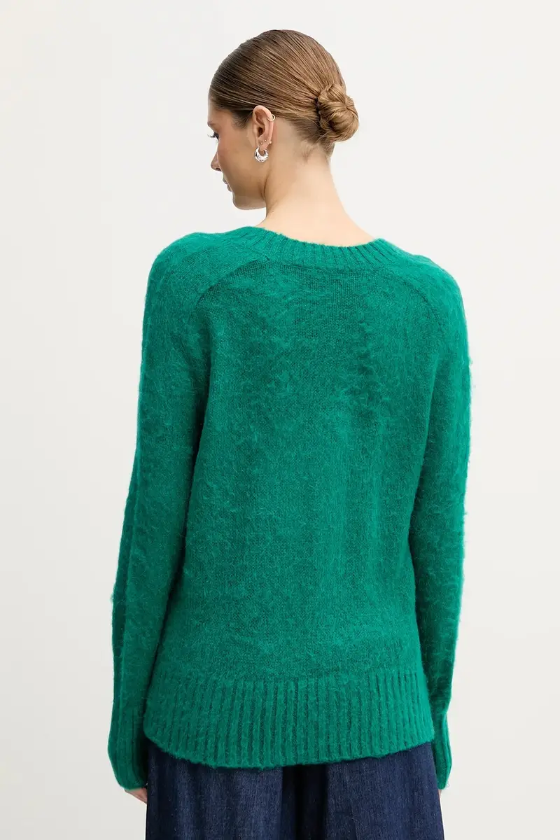 maglione con mohair Verde miniatura 3