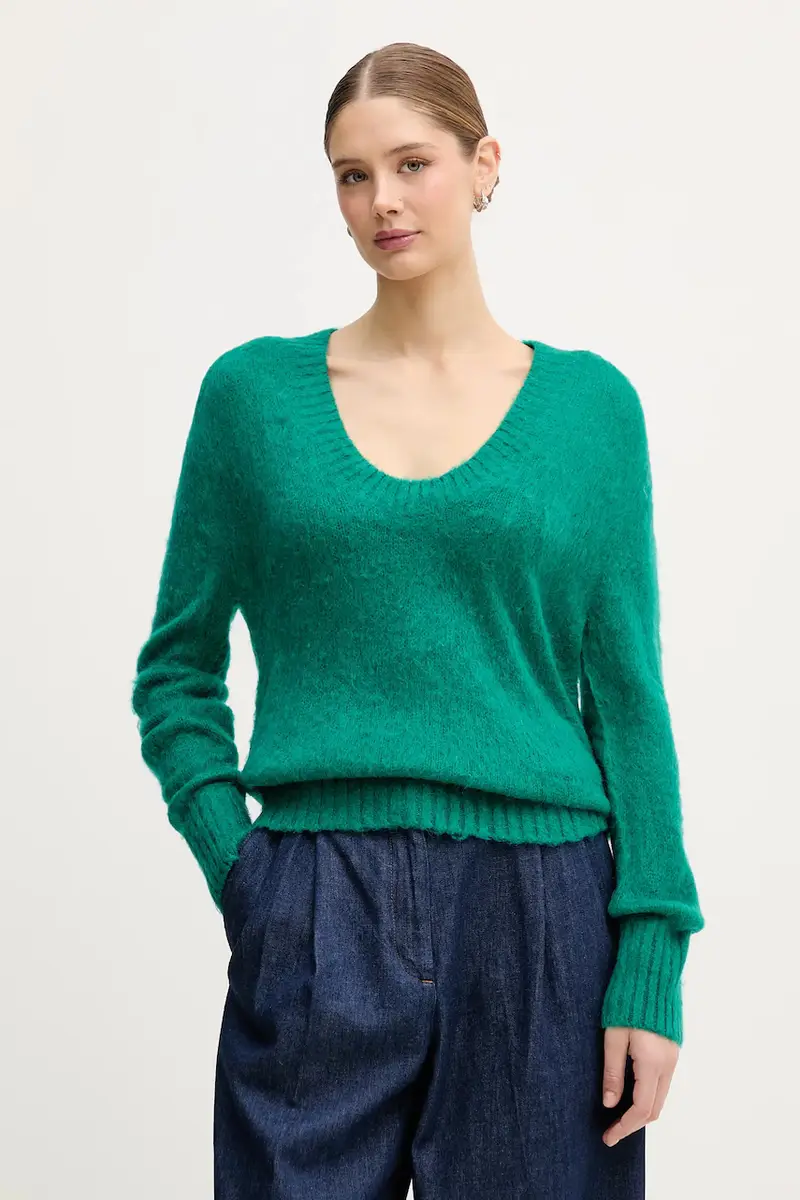 maglione con mohair Verde