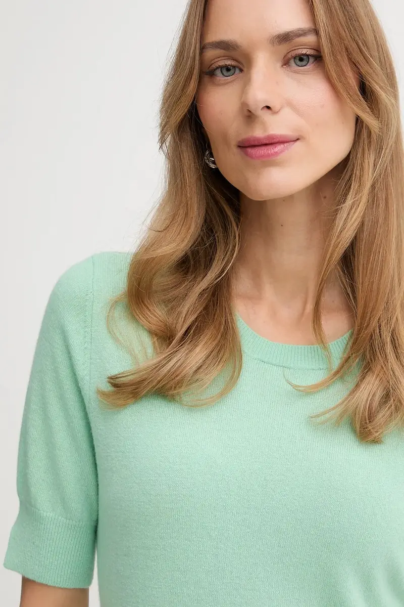 maglione donna colore beige 1002D10D2 Verde miniatura 4