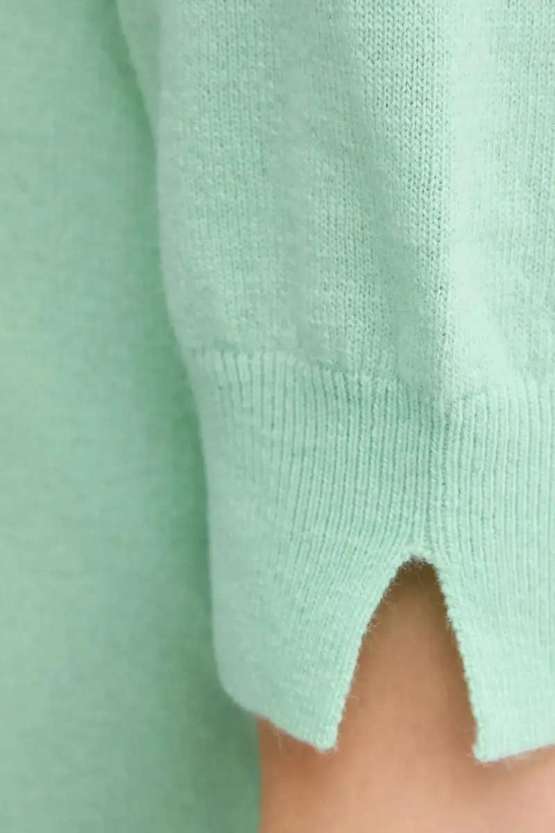 maglione donna colore beige 1002D10D2 Verde miniatura 5