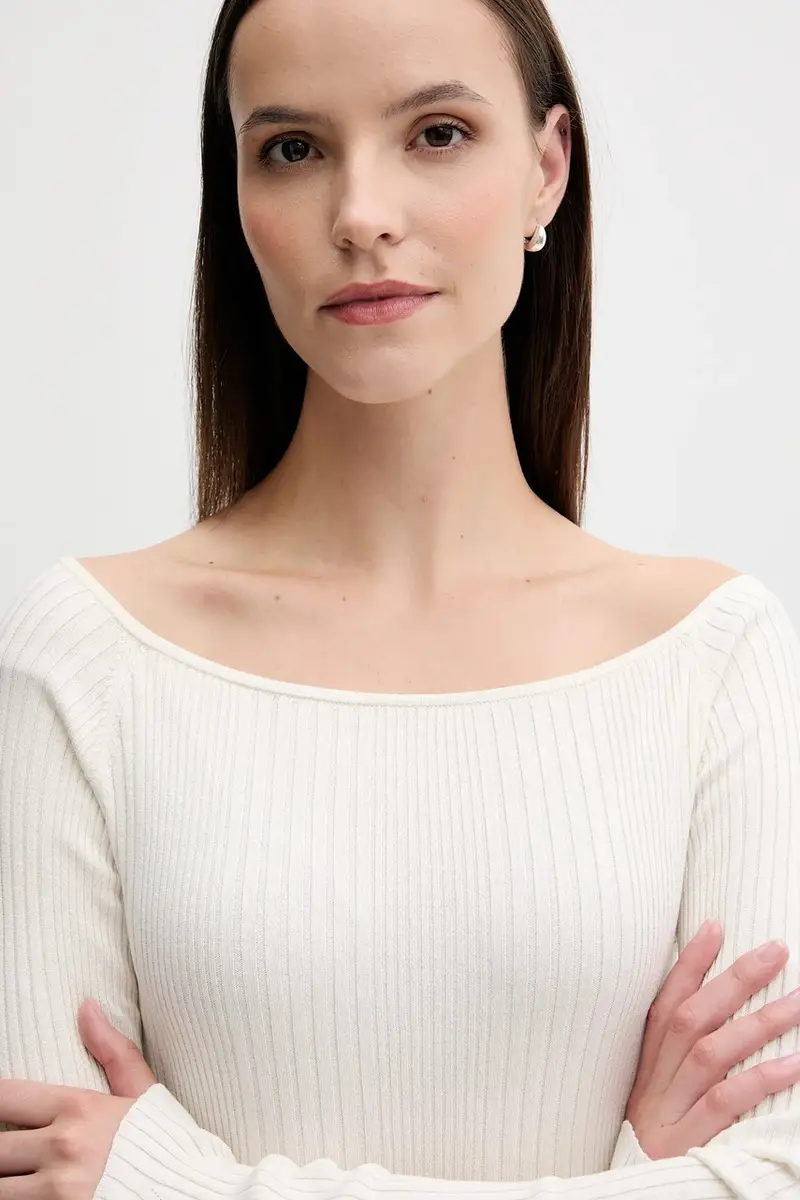 maglione donna colore beige 16UYD10E7 miniatura 4