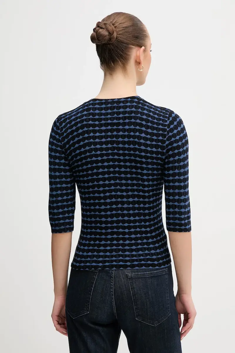 maglione donna colore blu navy 12F3D10EE miniatura 3