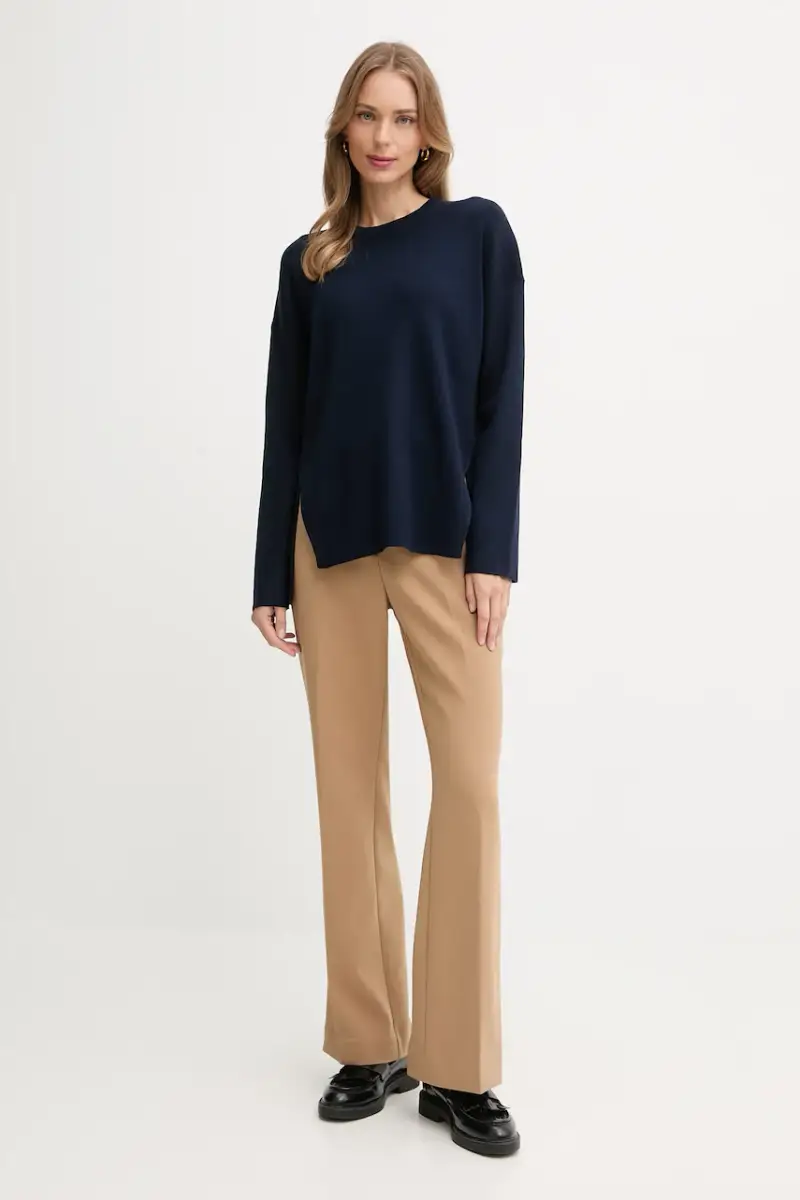 maglione donna colore blu navy 17Q3D10F9 miniatura 2