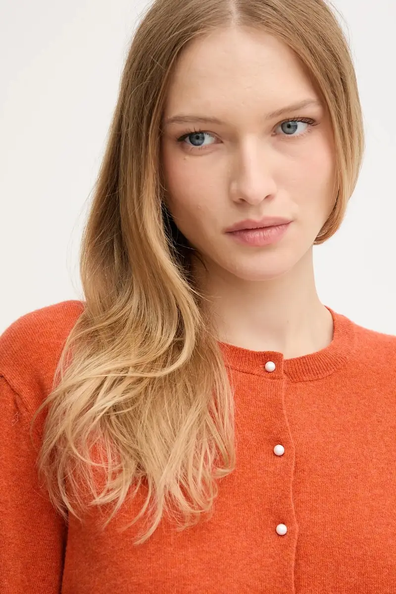 maglione donna colore grigio 1002D501U Arancione miniatura 5