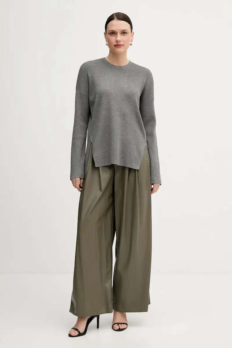 maglione donna colore grigio 17Q3D10F9 miniatura 2