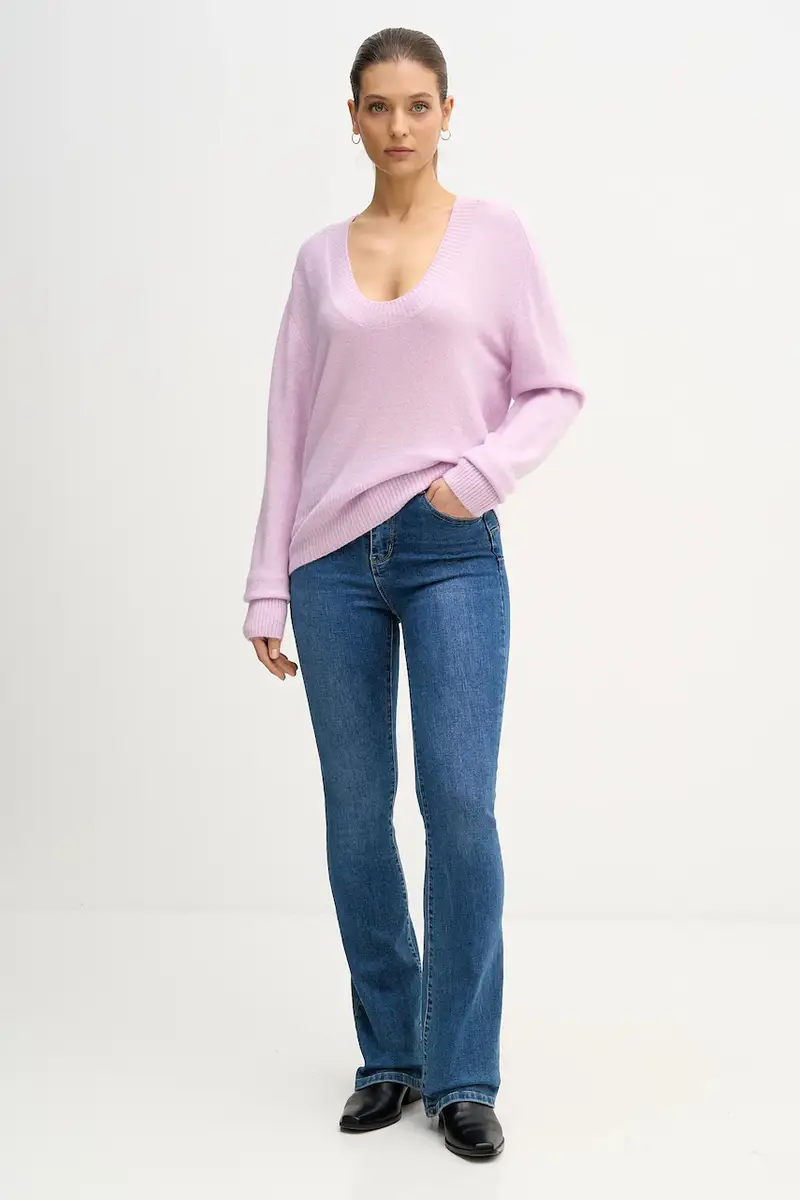 maglione donna colore violetto 11CZD10FD miniatura 2