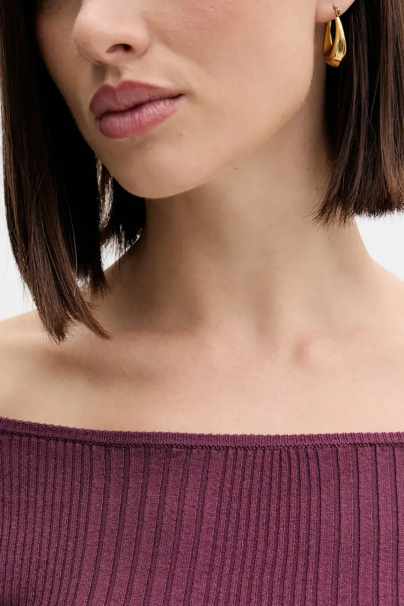 maglione donna colore violetto 16UYD10E7 miniatura 5