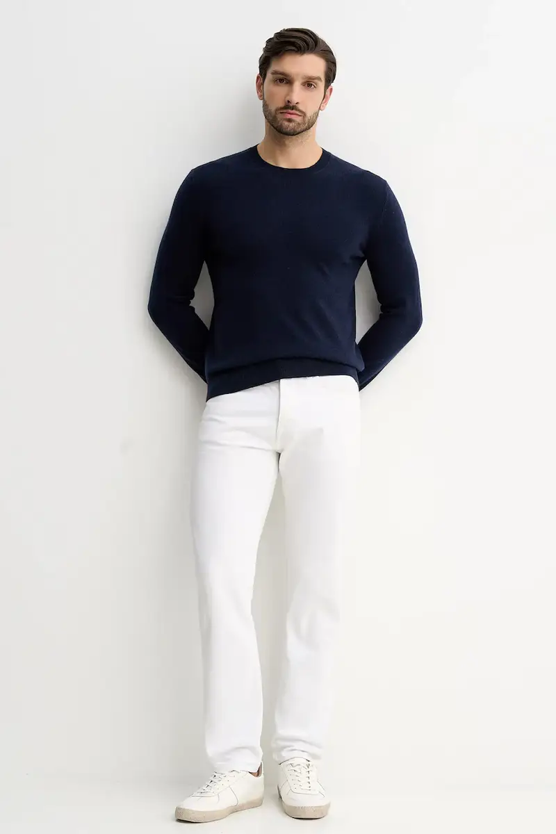 maglione in cachemirie Blu navy miniatura 2