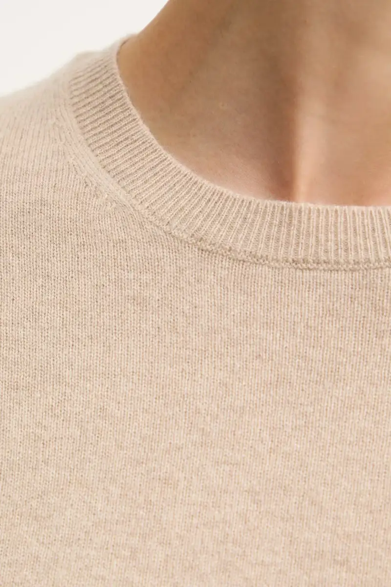 maglione in cachemirie colore blu navy 1033D107P Beige miniatura 5