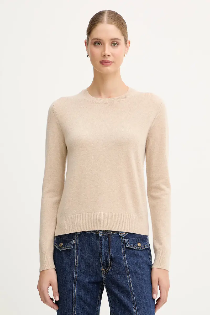 maglione in cachemirie colore blu navy 1033D107P Beige