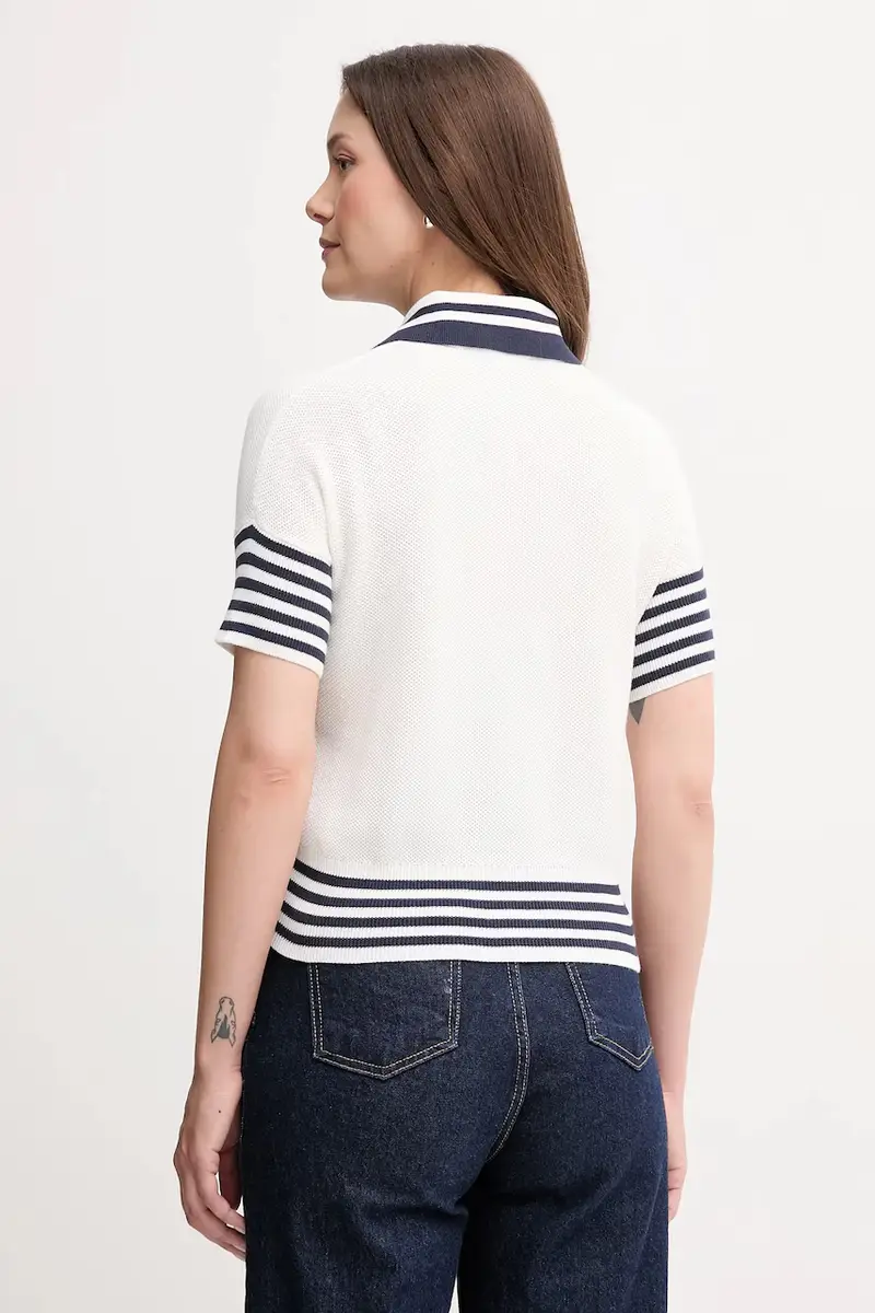 maglione in cotone donna colore beige 1294E301D miniatura 3