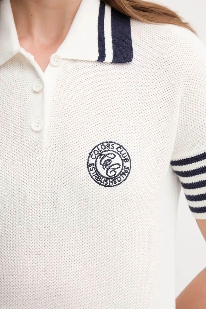 maglione in cotone donna colore beige 1294E301D miniatura 5