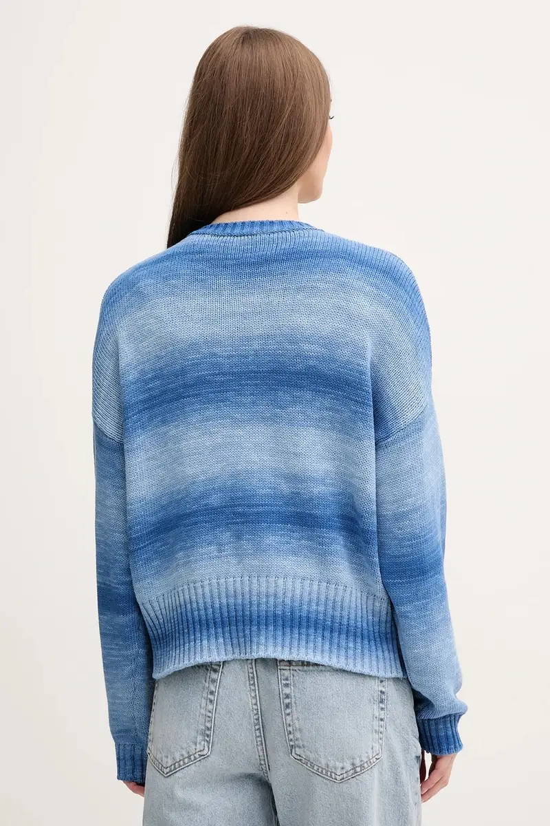 maglione in cotone donna colore blu 108FD10DH miniatura 3