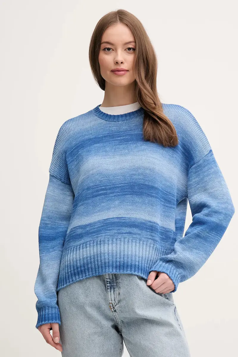maglione in cotone donna colore blu 108FD10DH
