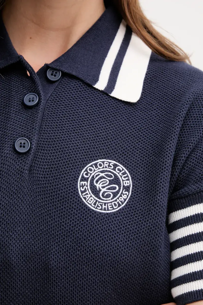 maglione in cotone donna colore blu navy 1294E301D miniatura 5