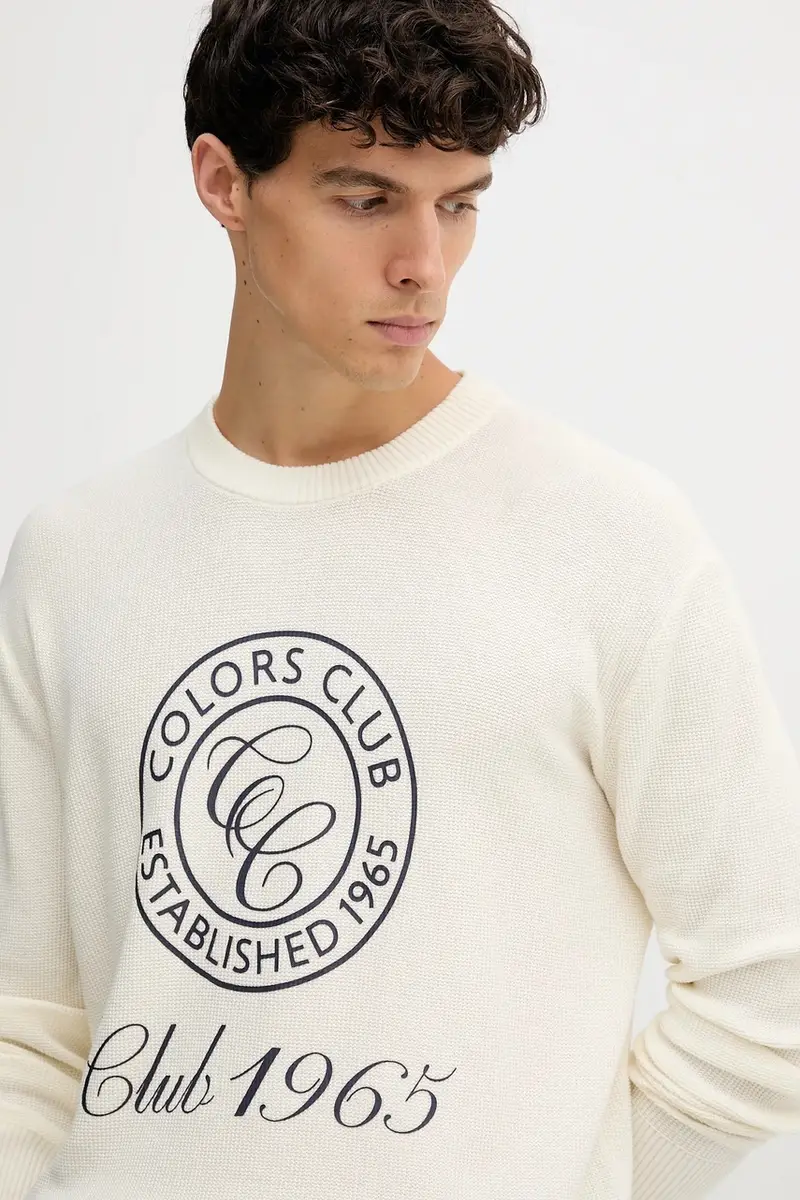 maglione in cotone uomo colore beige 10C1K10AI miniatura 4