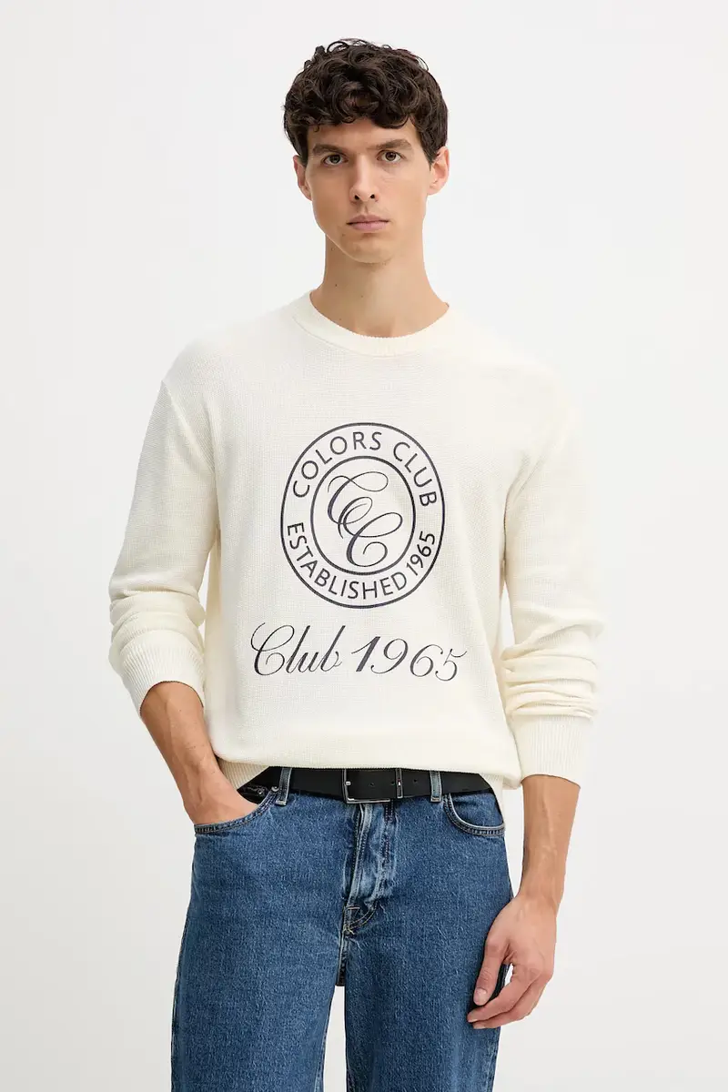 maglione in cotone uomo colore beige 10C1K10AI