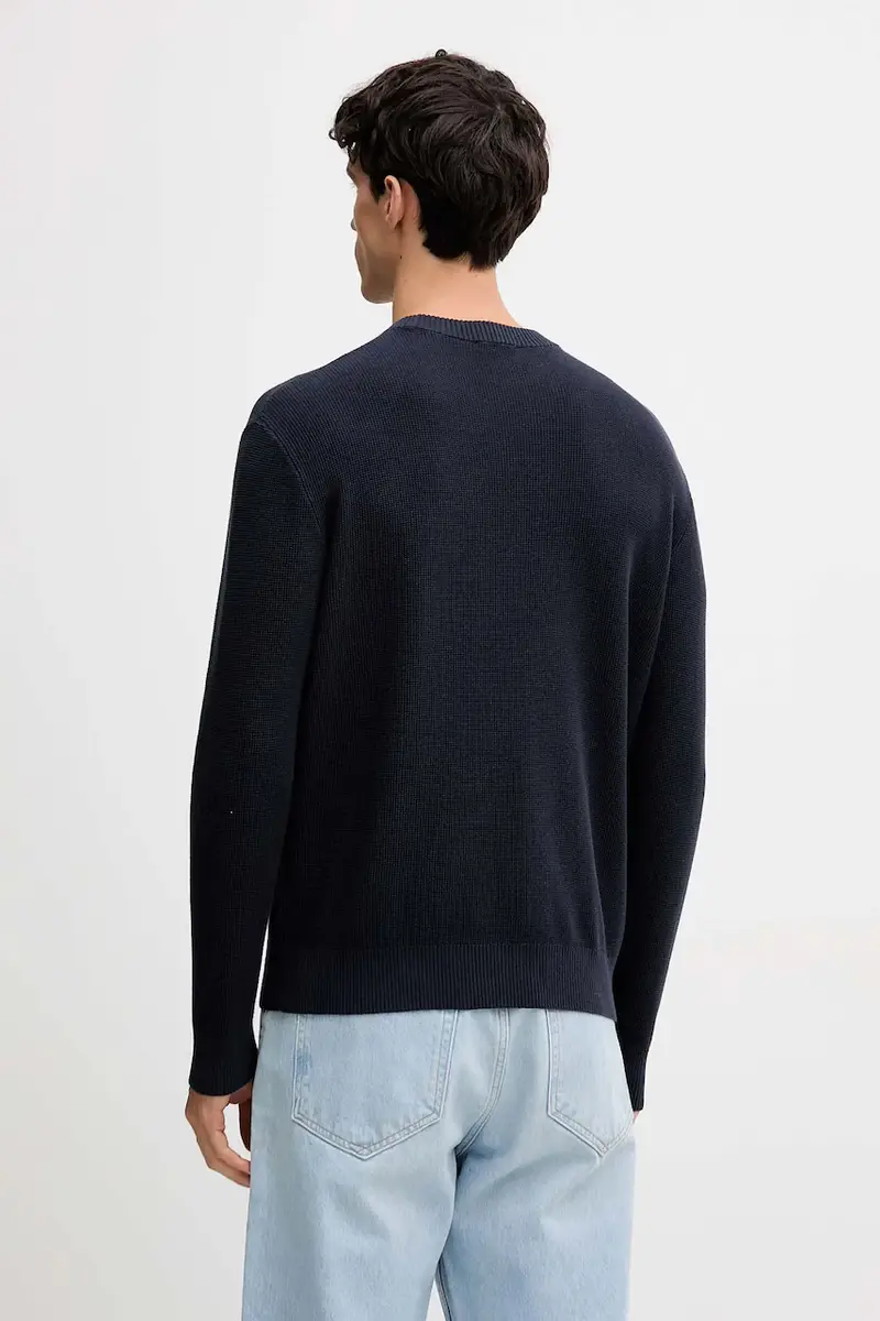 maglione in cotone uomo colore blu navy 10C1K10AI miniatura 3