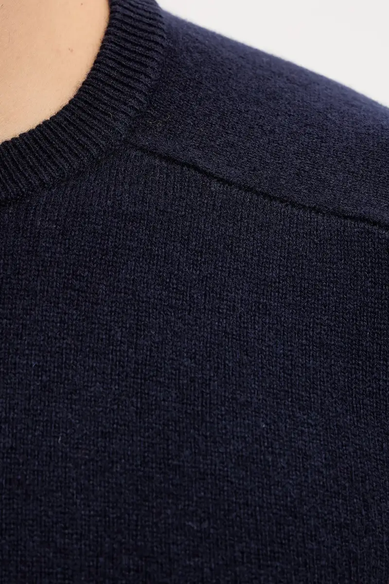 maglione in lana Blu navy miniatura 5