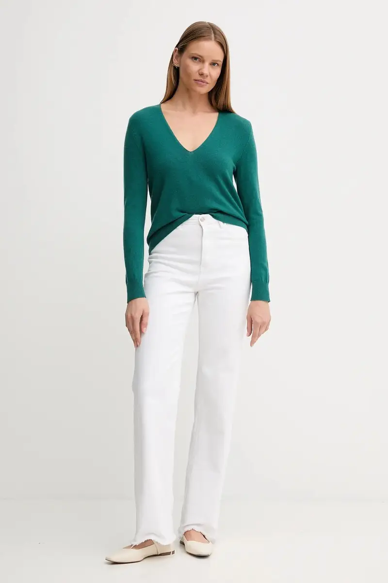 maglione in lana donna 1002D401Y Verde miniatura 2