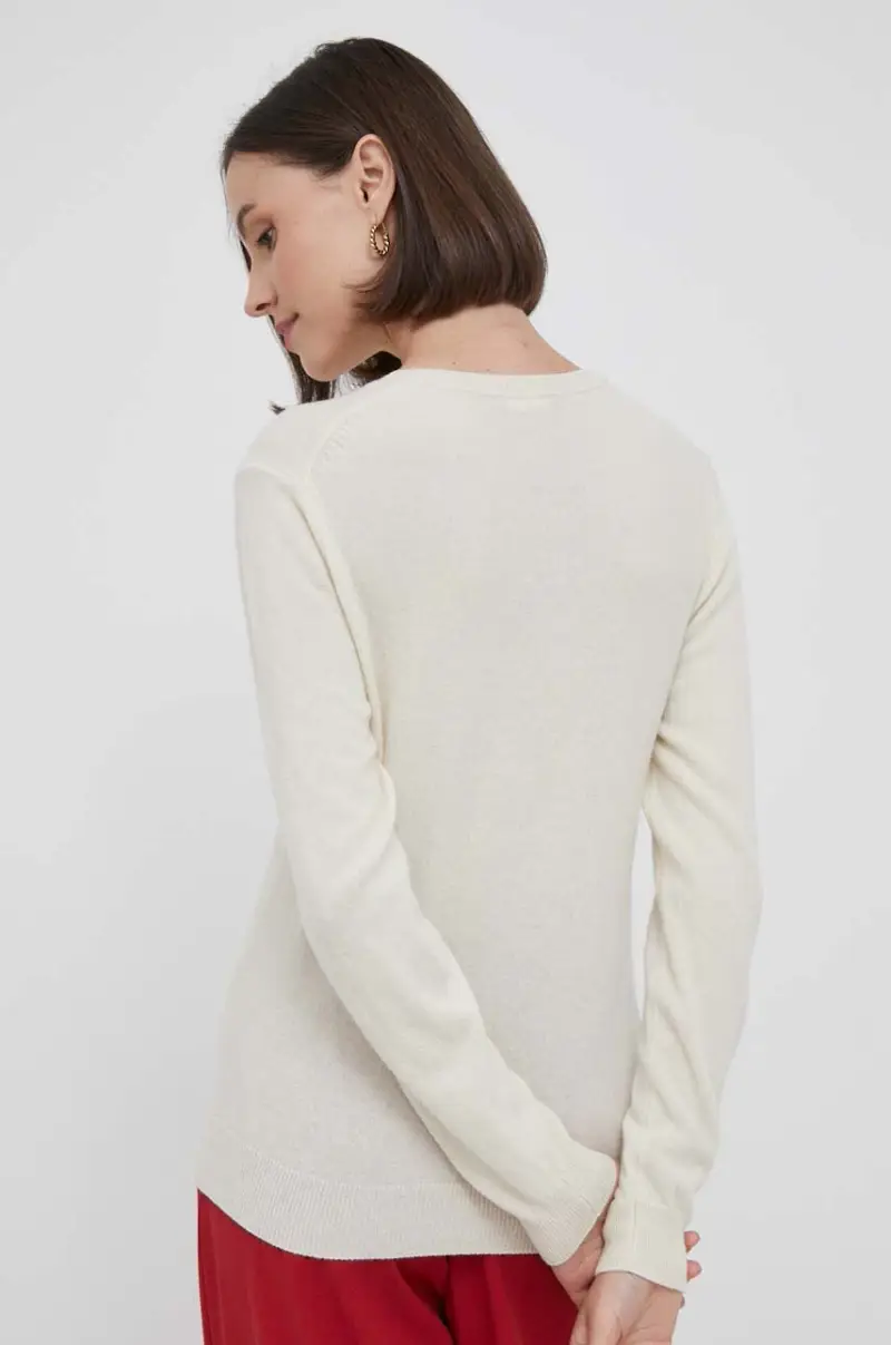 maglione in lana donna Beige miniatura 3
