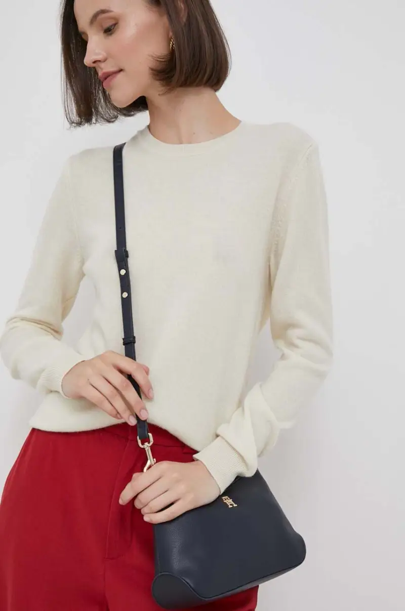 maglione in lana donna Beige miniatura 4