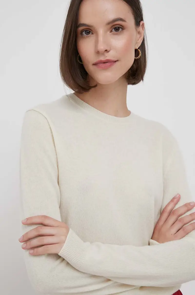 maglione in lana donna Beige miniatura 5