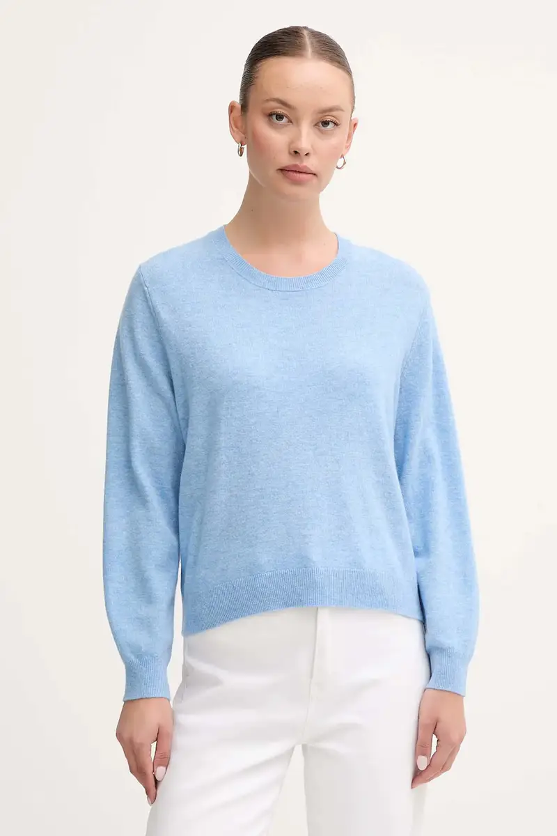 maglione in lana donna colore beige 1002D10BG Blu