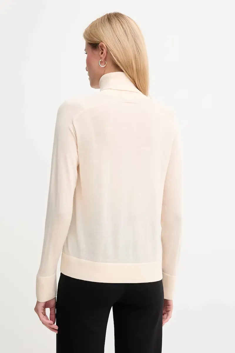 maglione in lana donna colore beige 11AHD203Y miniatura 3