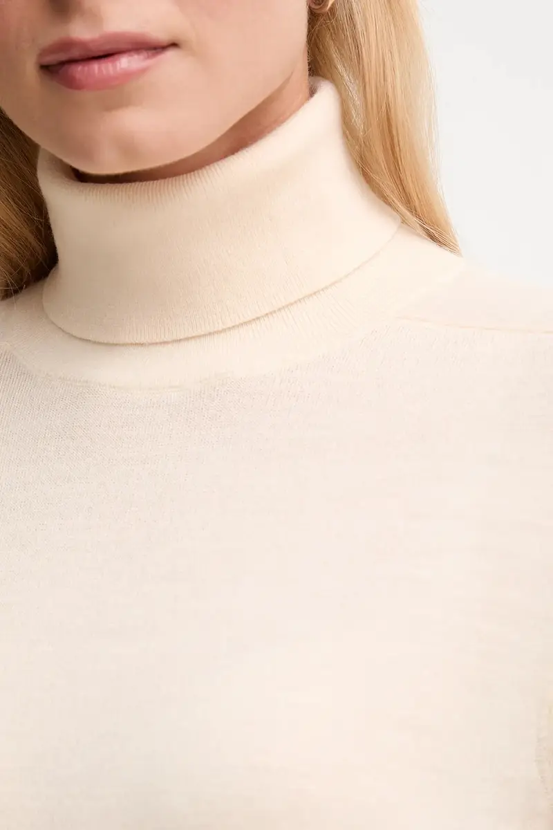 maglione in lana donna colore beige 11AHD203Y miniatura 5